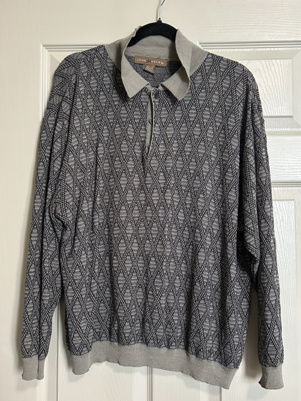 Vintage Black Patterned Shirt